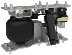 Front view of the 226 A000 cab suspension