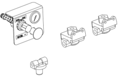 A drawing of the parts included in 800A0098