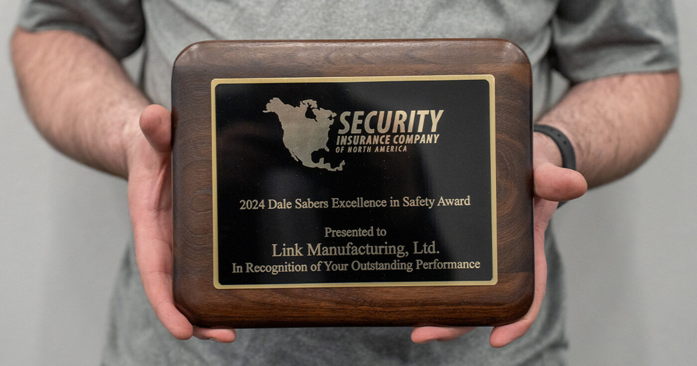2024 Dale Sabers Excellence in Safety Award Plaque