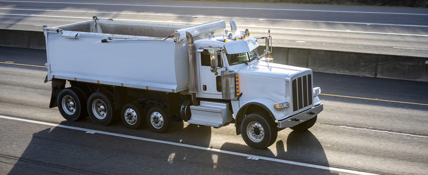 Truck With Lift Axles Down