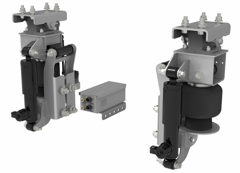 Front view of ROI Cabmate Smart Cab Suspension for Lonestar's EV terminal tractors