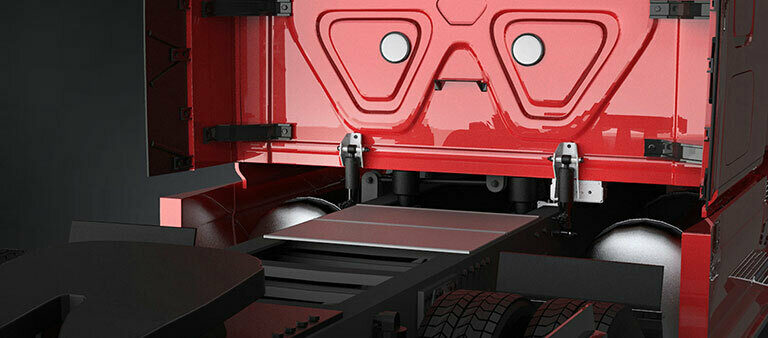 Close up of a ROI Cabmate installed on a cab