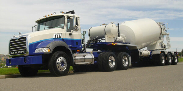 A Mack truck with an Air Link suspension