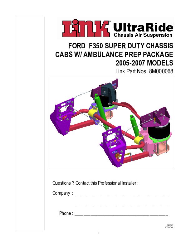 F350 Ambulance Package document image - page 1