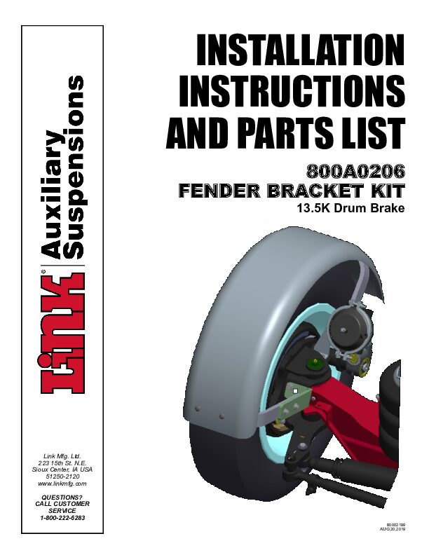 13.5K Drum Integrated Fender Kit document image - page 1
