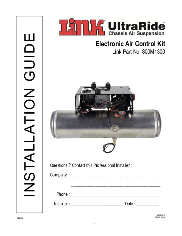 Electronic Air Kit document image - page 1