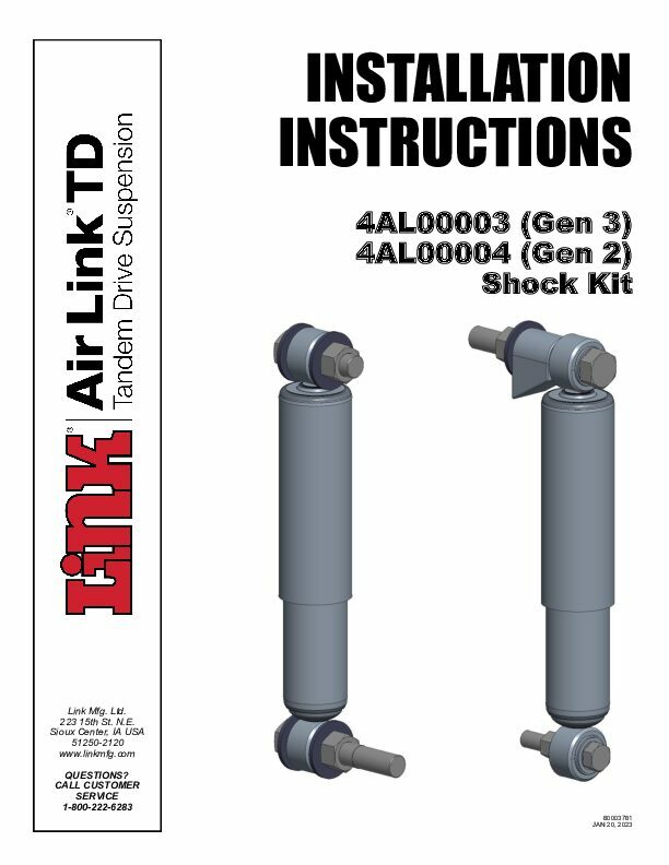 Shock Kit document image - page 1