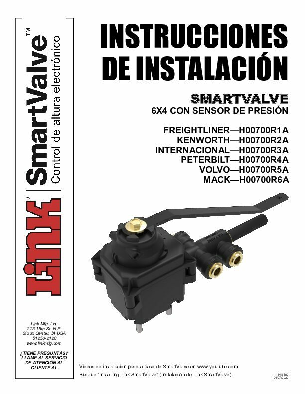 6x4 With Pressure Sensor - SPANISH document image - page 1