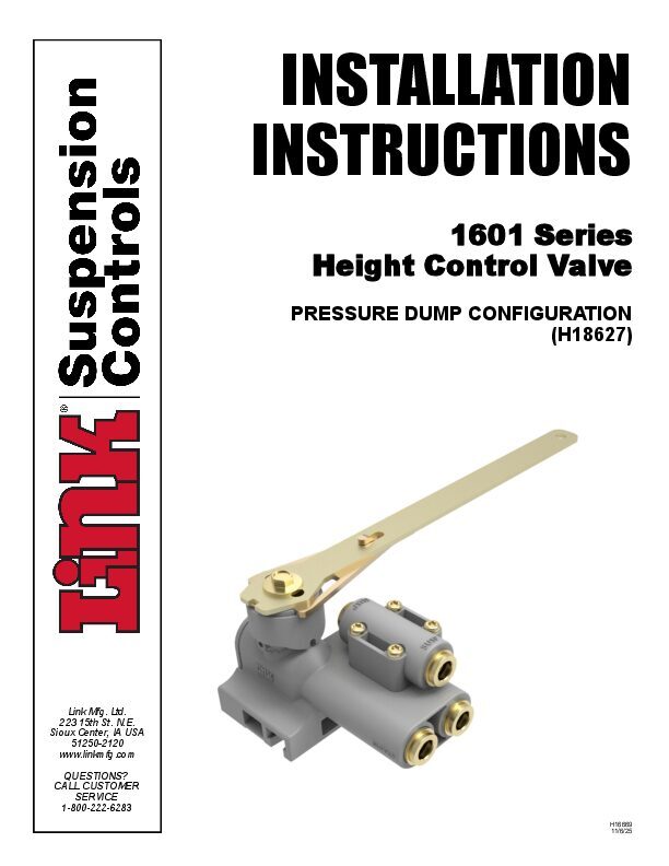 H01601 Pressure Dump document image - page 1