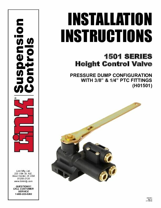 H01501 Pressure Dump (All Makes Valve) document image - page 1
