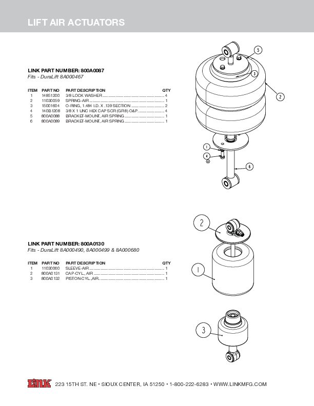 DuraLift II Actuator document image - page 1