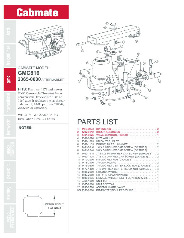 GMC816 document image - page 1