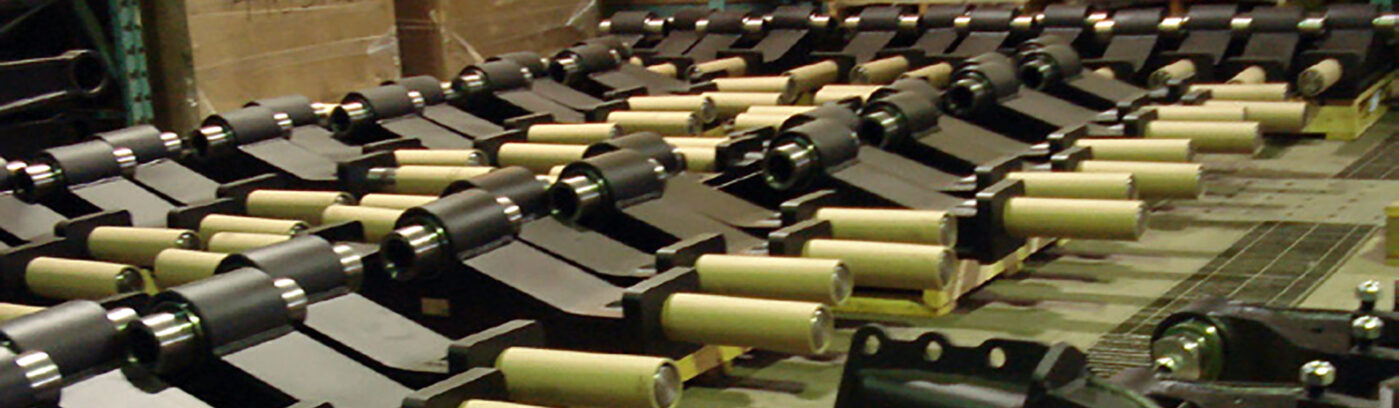 Parts lined up on table