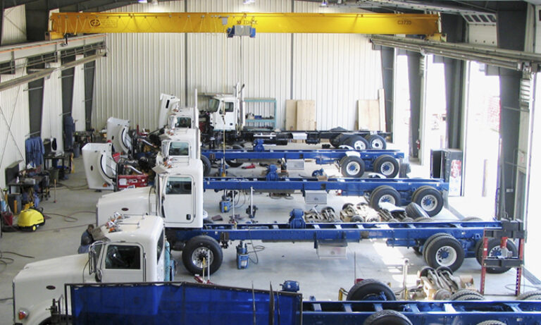 Assembling five trucks in the Link Suspensions of Canada plant