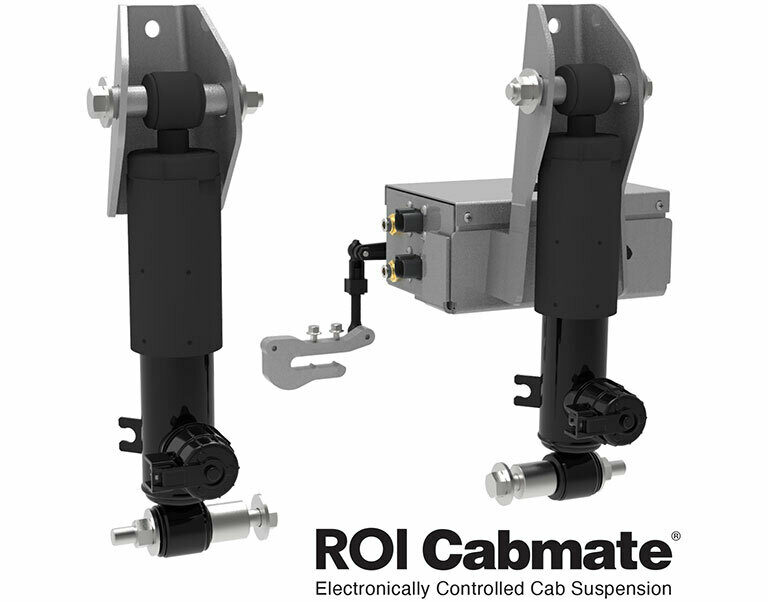 A rendering of the ROI Cabmate unit with the ROI Cabmate logo in the bottom right corner
