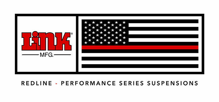 Link Mfg. Redline Performance Series Suspension Logo with American Flag