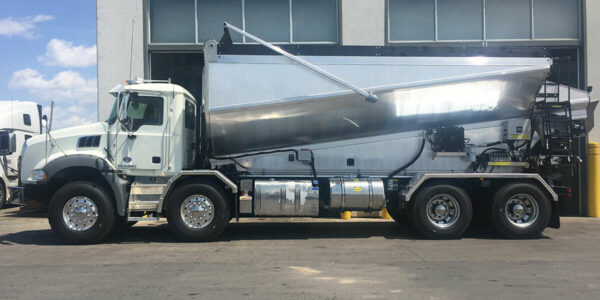 A truck with an Air Link Tandem Drive Suspension