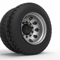 Cat's Eye Tire Pressure Monitoring System installed on a tire rendering