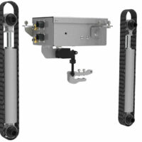 Rendering of the ROI Cabmate model for PACCAR with the Peterbilt and Kenworth models and logos, along with the ROI Cabmate logo