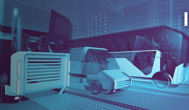 IAA's 2018 Banner featuring renderings of transport technology innovations