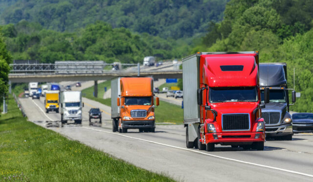 Heavy Traffic On The Interstate Highway
