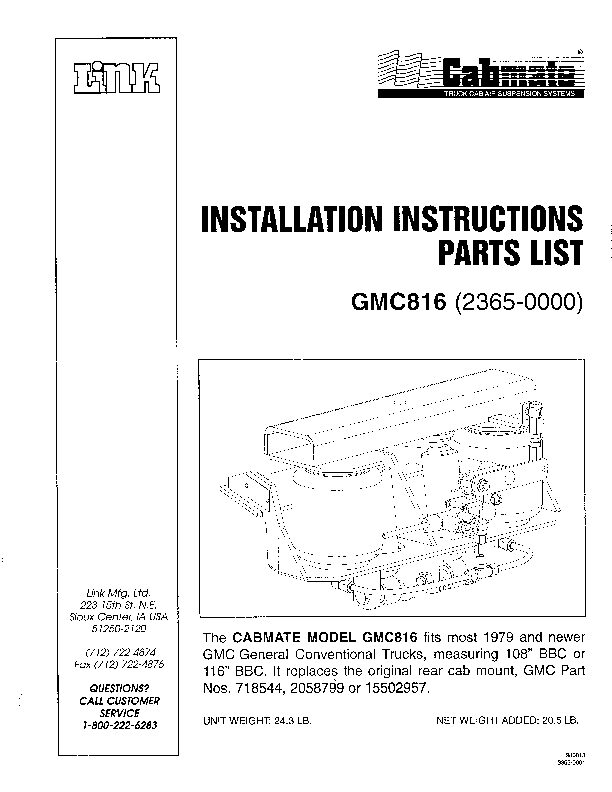 GMC816 document image - page 1