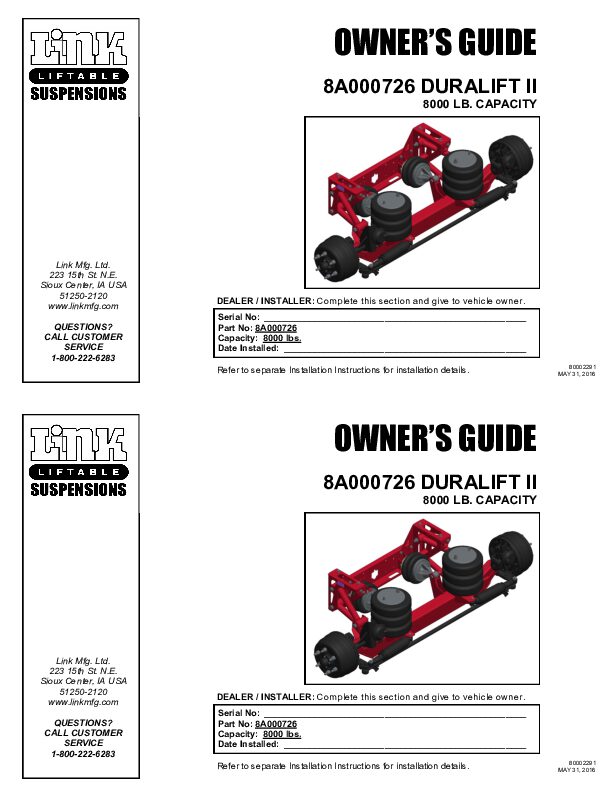 8K DuraLift II document image - page 1