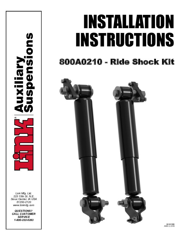 Ride Shock Kit document image - page 1