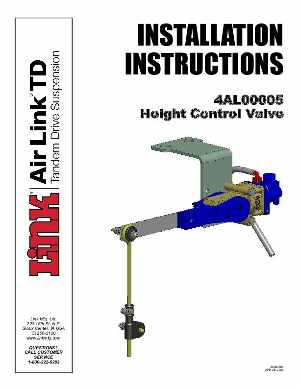 Height Control Valve document image - page 1