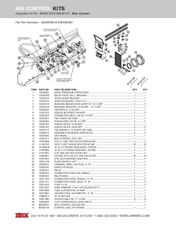 Integrated Air Kit document image - page 1