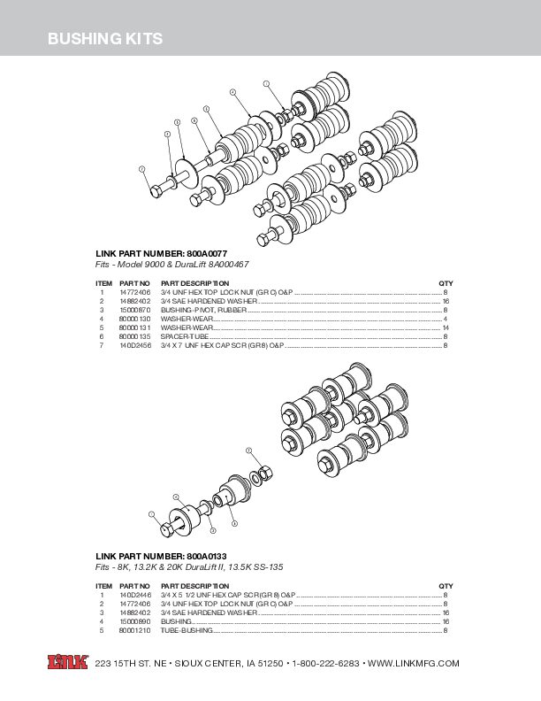 Bushing Kit document image - page 1